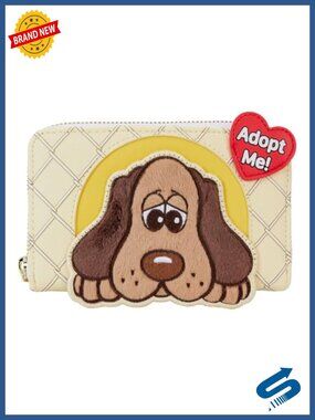 Pound Puppies 40th Anniversary Plush Zip Around Wallet Faux Leather